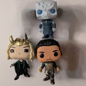 Funko Pop Lot Of 3 Game Of Thrones Marvel MCU Loki Sylvie Eternals